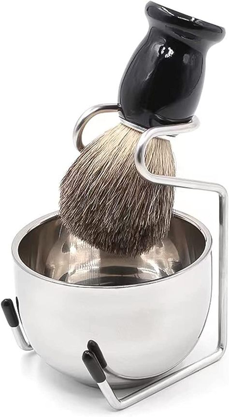 【3 in 1 Design】Elvielsl Men Shaving Brush Kit includes Shaving brush, Shaving soap bowl and Shaving brush holder. Small and lightweight, you can carry it with you. Ideal for at home, outdoor, travel use or business trip! 【High-Quality Material】Elvielsl Beard Brush is made of high-quality Boar Bristle Hair, which is not easy to shed, and the brush hair are soft and comfortable. The Shaving Bowl and Stand Holder are made of stainless steel, which are rust-proof and corrosion-proof, and durable. Soap Bowl, Men Shaving, Brush Stand, Wet Shave, Shaving Kit, Beard Brush, Phoenix Art, Brush Hair, Wet Shaving