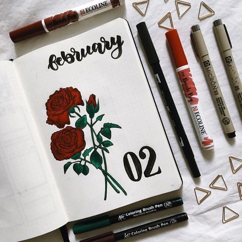 February Cover Page, Journal Monthly Cover, Bullet Journal Monthly Cover, Monthly Cover Page, Bullet Journal Monthly, February Bullet Journal, Bullet Journal Month, Bullet Journal Monthly Spread, Bullet Journal 2020