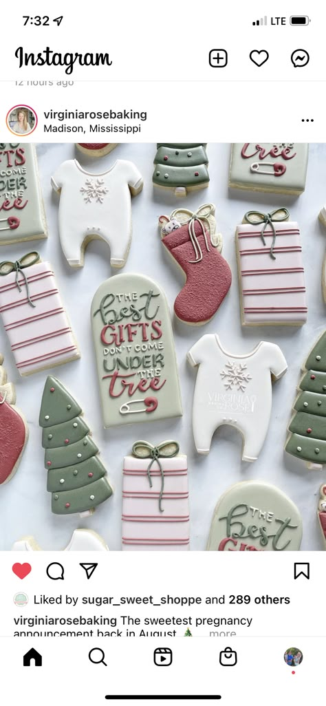 Baby Christmas Cookies, Gender Reveal Cookies Christmas, Christmas Cookie Baby Announcement, Christmas Baby Cookies, Santa Baby Cookies, Baby Shower Christmas Cookies, Cookie Baby Announcement, Christmas Baby Shower Cookies, Christmas Cookie Pregnancy Announcement