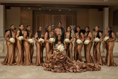 Black People Weddings, Brown Wedding Themes, Wedding Theme Color Schemes, Wedding Color Trends, Stylish Wedding Dresses, Fancy Wedding Dresses, Brown Wedding, Fancy Wedding, Future Wedding Plans