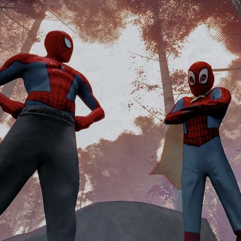 Peter B Parker Miles Morales, Peter And Miles Spiderverse, Miles X Peter B. Parker, Miles Morales And Peter B Parker, Peter B Parker And Miles Morales, Peter B And Miles, Miles And Peter Matching Icons, Peter B Parker Pfp, Peter B Parker And Miles