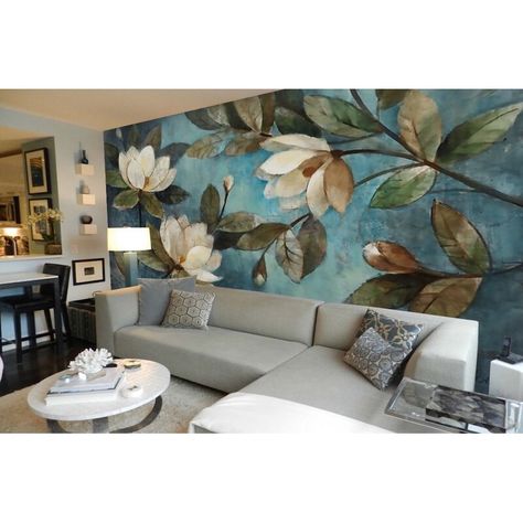 Alcott Hill® Saleh Gardenia Blossom Floral Wall Mural | Wayfair White Blossom, 3d Wall Murals, Vintage Floral Wallpapers, Textile Wall Art, Art Deco Home, Classic Wall, Wallpaper Living Room, Wallpaper Online, Wallpaper Wall