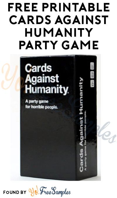 Horrible People, Free Printable Cards, Game Cards, Party Game, Free Stuff, Printable Cards, Card Game, Free Samples, Free Games