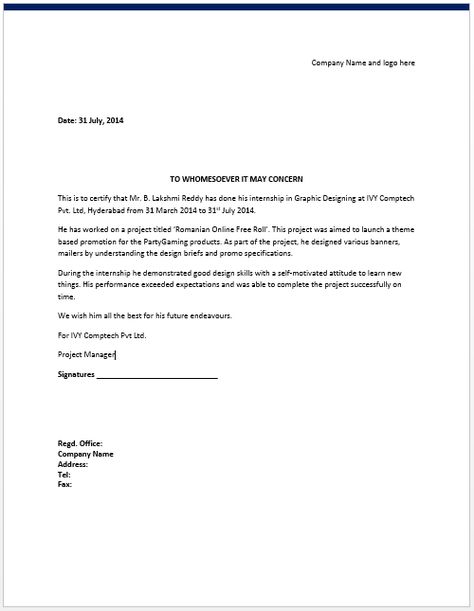 Internship Certificate Template - 6 Free Samples - Word Templates for Free Download Internship Certificate Template, Work Reference Letter, Internship Certificate, Free Microsoft Word, Job Letter, Certificate Format, Support Letter, Action Plan Template, Super Market