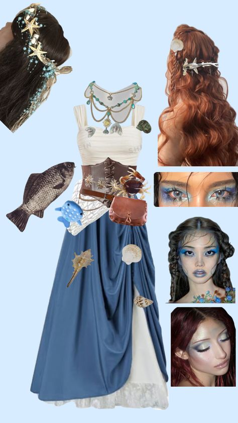 med fest ‘24 siren/pirate day mermaid🧜🏻‍♀️ Ren Fair Mermaid, Mermaid Ren Faire Costume, Mermaid Pirate Costume, Mermaid Ren Faire, Siren Ideas, Siren Cosplay, Mermaid Outfits, Pirate Mermaid, Mermaid Pirate