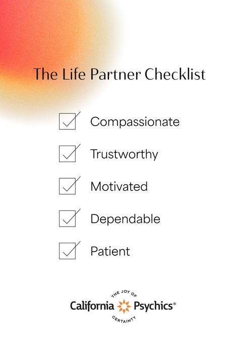 Does your partner fit the life partner checklist? ☑️❤️ While it's good to concentrate on the better parts of a relationship, it’s also important to make sure that your needs are met from your partner. What traits should you look for? 👇 Qualities To Look For In A Partner, Boyfriend Traits, Partner Checklist, Relationship Checklist, A Good Partner, Free Birth Chart, Good Partner, Best Match, Love Horoscope