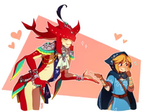 Prince Sidon And Link | The Legend of Zelda: Breath of the Wild | Know Your Meme Sidon Zelda, Prince Sidon, Zelda Breath Of The Wild, Zelda Art, Legend Of Zelda Breath, Zelda Breath, Breath Of The Wild, The Legend Of Zelda, Video Game Art