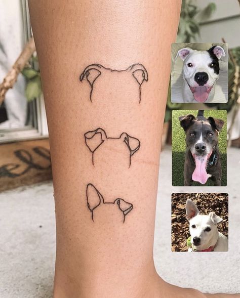 Tattoos For 3 Dogs, Year Of Dog Tattoo, 2 Dog Tattoo, Tattoos For Your Dog, Two Dogs Tattoo, Subtle Dog Tattoo, Tattoo For Dog, Dog Inspired Tattoos, Teeny Tattoos