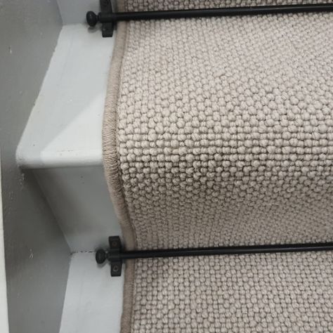 Taupe Stair Runner, Flat Weave Stair Runner, Beige Stair Runner, Rattan Carpet, Wood Floor Stairs, Gray Stair Runner, Wool Stair Runner, Stairs Carpet, Foyer Ideas Entryway