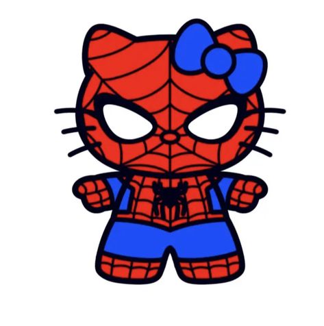 Up Carl Y Ellie, Spider Kitty, Hello Kitty Clipart, Hello Kitty Wallpaper Hd, Spiderman Drawing, Spiderman Art Sketch, Stickers Art, Hello Kitty Coloring, Kitty Drawing