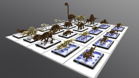 Minecraft Dragon Skeleton Build, Minecraft Museum Exhibits, Minecraft Dinosaur Build, Minecraft Fossils, Museum Minecraft, Minecraft Dinosaur, Minecraft Museum, Dragon Fossil, Minecraft Dragon