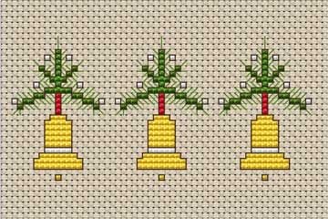 bells Christmas Embroidery Patterns Free, Cross Stitch Boarders, Cross Stitch Christmas Cards, Xmas Bells, Cross Stitch Projects, Christmas Embroidery Patterns, Xmas Cross Stitch, Winter Cross Stitch, Small Cross Stitch