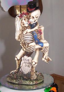 . Love Never Dies, Wedding Cake Toppers, Wedding Cake, Cake Toppers, Skeleton, Wedding Cakes, Cake, Funny