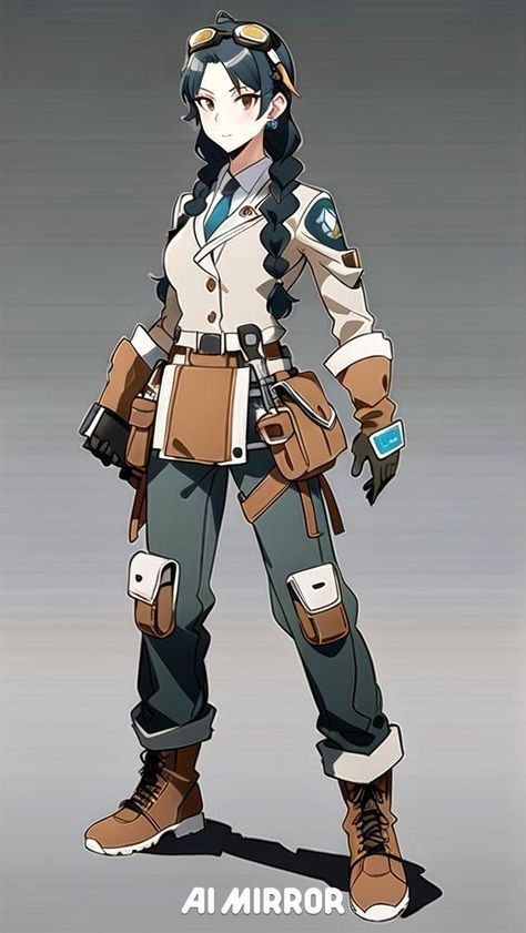 Post Apocalyptic Reference, Fantasy Mechanic, Female Mechanic, Scifi Character, Woman Mechanic, Female Engineer, Steven Universe Fanart, Female Character Design, Dieselpunk