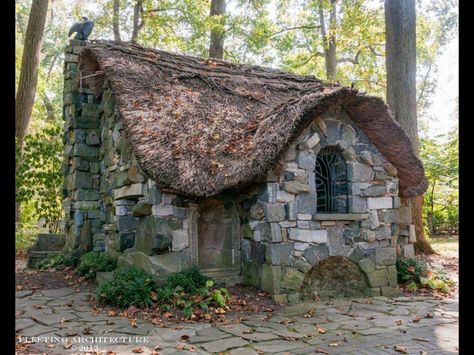 Nature Fairytale Houses, Stone Building, Fairytale House, Storybook Homes, Witch Cottage, Roof Shapes, Stone Cottages, Enchanted Wood, Fairytale Cottage