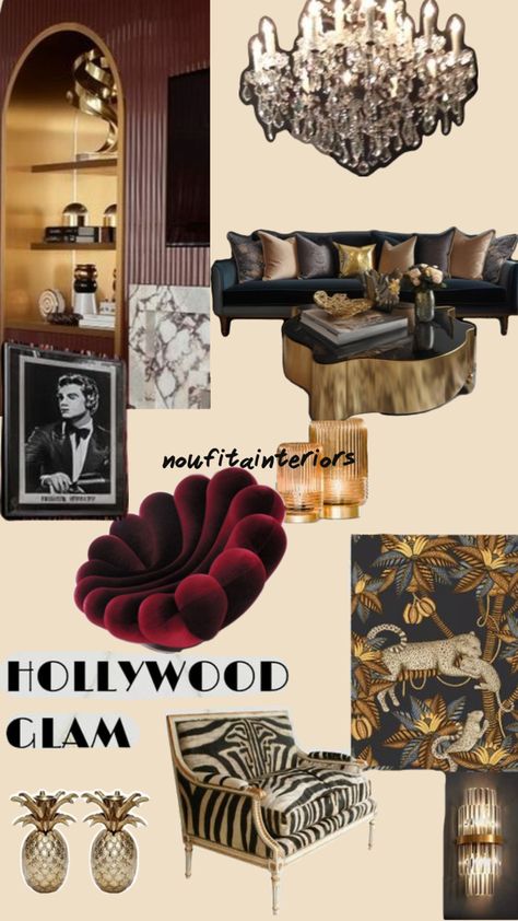 Old Hollywood Office, Old Hollywood Aesthetic Room, Retro Glam Decor, Old Hollywood Interior Design, Old Hollywood Glamour Decor, Hollywood Glamour Decor, Hollywood Glam Interior Design, Interior Design Study, Hollywood Regency Interior Design