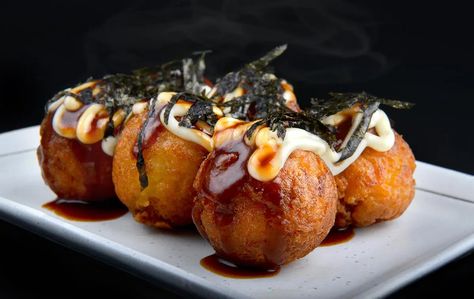 Okonomiyaki Sauce, Octopus Balls, Vegetable Snacks, Japanese Cooking, Recipe Steps, Cooking Techniques, Cute Food, Japanese Food, Aesthetic Food