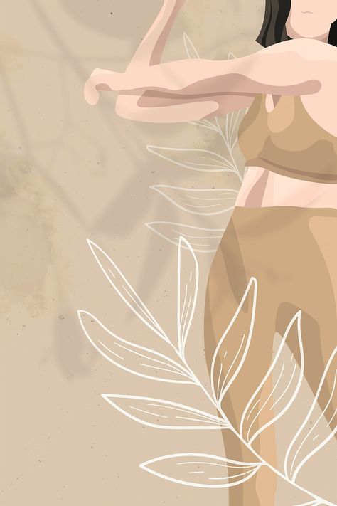 Women’s health floral background psd in brown wellness theme | free image by rawpixel.com / Aew Yoga Illustrations, Yoga Background, Fitness Backgrounds, Shadow Plants, Iphone Wallpaper Backgrounds, Fitness Wallpaper, Vector Wallpaper, Yoga Illustration, Mobile Wallpaper Iphone