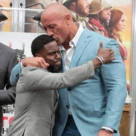 Kevin Hart & Dwayne Johnson Dwane Johnson, Kevin Hart, Best Duos, Dwayne Johnson, Hollywood, Couple Photos, Memes