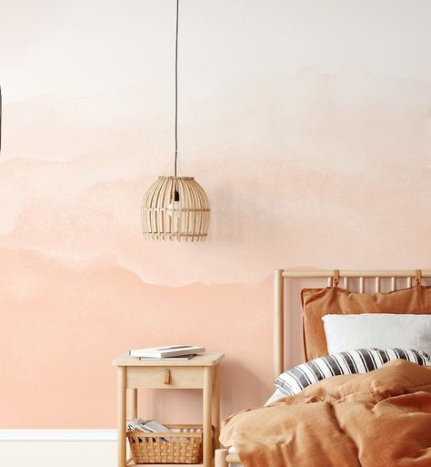 Transform your space into a serene sanctuary with our Peach Watercolor Peel & Stick Wallpaper. This wallpaper brings a touch of pastel paradise to any room. The soft peach hues create a sunny serenity, ideal for cozying up your space and adding a radiant refresh. Whether you're decorating a nursery, bedroom, or living area, this peel and stick wallpaper offers easy application and effortless style. Embrace the gentle glow of peachy perfection and elevate your space with our watercolor wallpaper. Brushstroke Wallpaper, Wallpaper Sunset, Peach Walls, Ombre Wallpapers, Peach Wallpaper, Office Wallpaper, Wallpaper Project, Boho Wallpaper, Wallpaper Abstract