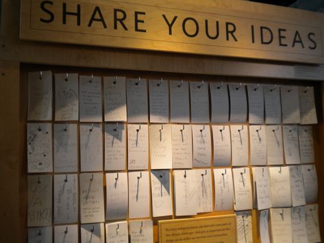 share your ideas | @California Academy of Sciences: sharing … | Flickr Museum Lobby, Museum Bookstore Interior Design, Museum Interactive Ideas, Museum Installation Display, Book Display Museum, Cool Museum Exhibits, California Academy Of Sciences, Interactive Exhibition, Museum Exhibition Design