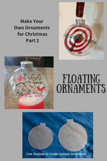 Make your own Christmas Ornaments #2: Floating Ornaments – My Florida Life Make Your Own Christmas Ornaments, My First Christmas Ornament, Floating Ornaments, Making Ornaments, Cricut Christmas Ideas, Clear Ornaments, Florida Life, My First Christmas, Ornaments To Make