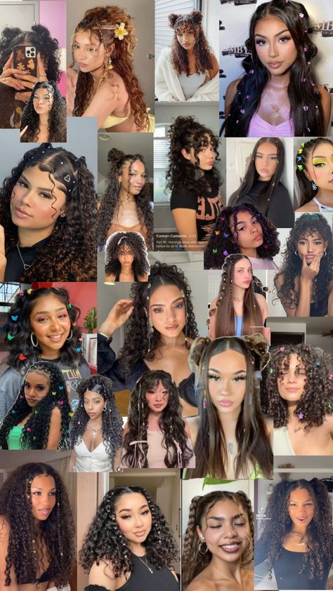 Y2k Curly Hair, Curly Hair Y2k, Hairstyles Y2k, Hair Y2k, Hairstyle Curly, Curly Hair Hairstyles, Y2k Hairstyles, Hair Hairstyles, Curly Hair