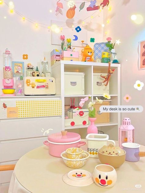 Colorful Kitchen Accessories, Desain Pantry, Colorful Apartment, Cute Diy Room Decor, Colorful Kitchen, Dream Apartment Decor, Pastel House, Dekorasi Kamar Tidur, Pastel Room