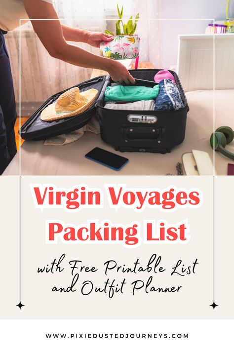 Virgin Voyages Packing List Virgin Voyages Cruise Packing List, Virgin Cruise Packing List, Virgin Voyages Packing List, Virgin Voyages Cruise Outfit, Virgin Voyages Cruise, Virgin Cruises, Cruise Packing List, Printable Packing List, Smart Packing