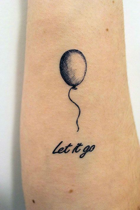 23 Unique Balloon Tattoo Designs Black Balloon Tattoo, Purple Flower Tattoos, Red Flower Tattoos, Balloon Tattoo, Black Balloon, Heart Tattoo Designs, Disney Tattoo, Floral Tattoo Design, Arrow Tattoos