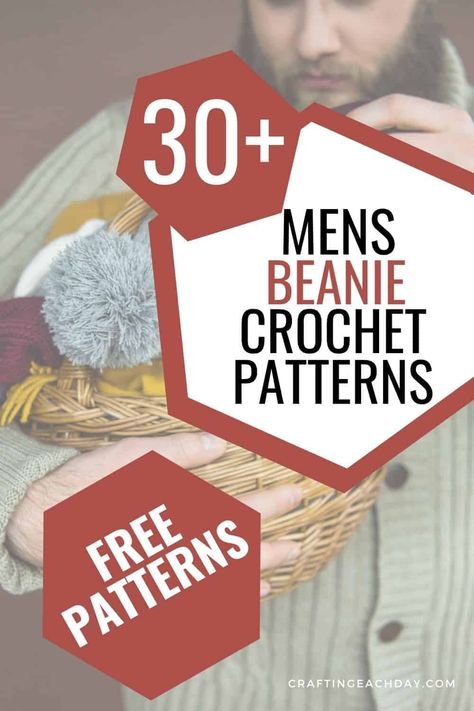 Looking for the perfect give to crochet for the guys in your life? Try this guide to free men’s crochet beanie patterns! You’ll find classic beanies, slouchy beanies, hats that work for the whole family, and more colorful designs too. Many of the hats use simple stitches and are quick and easy to crochet. Patterns are included for worsted weight yarn like Lion Brand Heartland, WeCrochet/KnitPicks Brava Worsted, bulky weight yarn Lion Brand Scrafie, and other yarn weights. Mens Beanie Crochet Pattern, Crochet Slouchy Hat Free Pattern, Mens Hat Pattern, Mens Crochet Beanie, Mens Knit Beanie, Lion Brand Heartland, Beanie Pattern Free, Crochet Mens Hat, Crochet Beanie Pattern Free