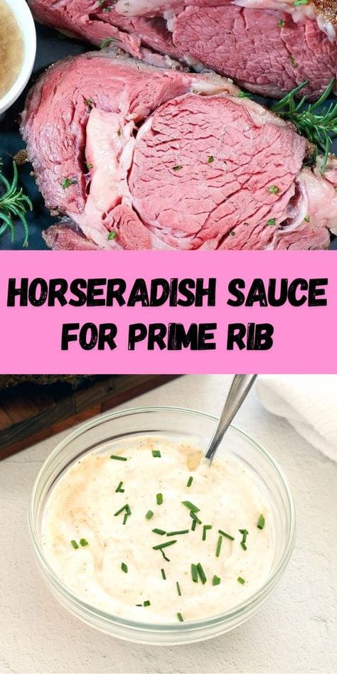 This Horseradish Sauce Recipe is a versatile condiment perfect for elevating your meals. Enjoy it as a horseradish cream sauce with a smooth texture, or try it as a flavorful horseradish dipping sauce. It's an ideal horseradish sauce for prime rib, adding just the right kick. Use it as a horseradish dip for appetizers or a bold horseradish sauce for beef dishes. This classic horseradish sauce for roast beef brings out the best flavors, making every bite unforgettable. Creamed Horseradish Sauce, Recipe For Horseradish Sauce, Prime Rib With Horseradish Sauce, Horsey Sauce For Prime Rib, Horseradish Cream Sauce Recipe, Horserashish Sauce For Prime Rib, How To Make Horseradish Sauce, Horseradish Sauce For Beef, Spicy Horseradish Sauce