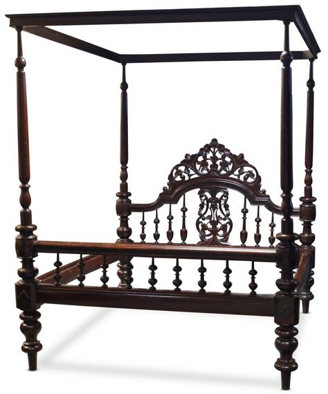 Tester Bed, Mahogany Bed, Shaped Headboard, British Colonial Style, Antique Beds, Four Poster Bed, Indian Furniture, Four Poster, Poster Bed