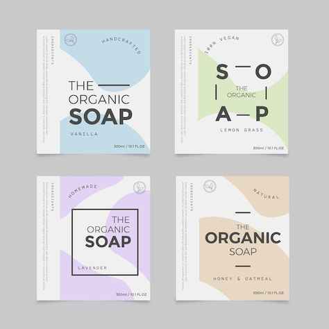 Organic soap label collection | Free Vector #Freepik #freevector #soap-label #soap-logo #emblem-logo #assortment Soap Label Design, Cosmetic Labels Design, Soap Labels Template, Label Produk, Soap Packaging Design, Homemade Soap Bars, Lemon Soap, Cosmetic Labels, Soap Labels