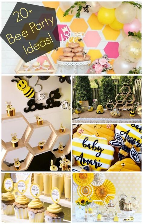 Bee Cake Pops, Bee Themed Birthday, Summer Baby Shower Themes, Bee Party Favors, Bee Themed Birthday Party, Honey Bee Baby Shower, Bee Theme Party, Bee Wedding, Bee Birthday Party