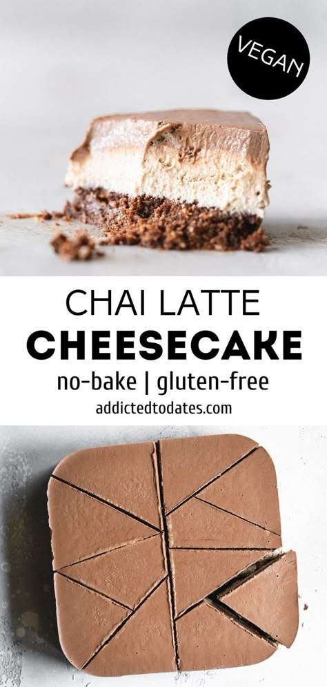 Spiced Cheesecake, Bake Gluten Free, Brownies Cake, Cake Pudding, Vegan Cheesecake, Vegan Mac And Cheese, Cheesecake Filling, Chai Latte, Creamy Chocolate