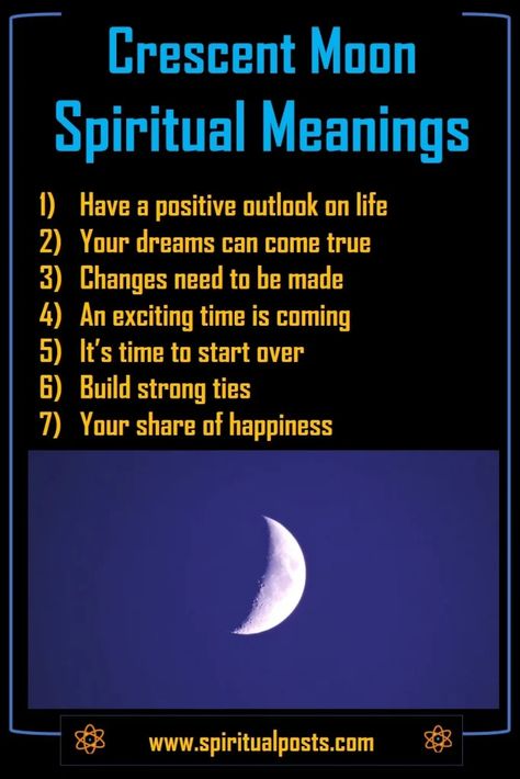 Waxing & Waning Crescent Moon Spiritual Meanings, Personality | Spiritual Posts Waning Crescent Moon, Moon Spiritual, Waxing Crescent Moon, Waning Crescent, Positive Outlook On Life, Witch Spell Book, Witch Spell, Moon Night, Into The Night