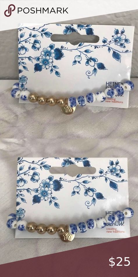 Delft Blue Floral Bracelet Delft Netherlands, Blue And White Design, Floral Bracelet, Delft Blue, Blue Jewelry, Delft, White Design, I Got This, Blue Floral