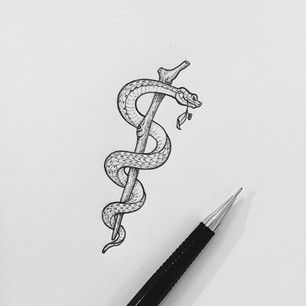 Medical Symbol Tattoo, Asclepius Tattoo, Spqr Tattoo, Symbol Tattoo Ideas, Simbols Tattoo, Tier Tattoo, Medical Tattoo, Symbol Tattoo, Harry Potter Tattoos