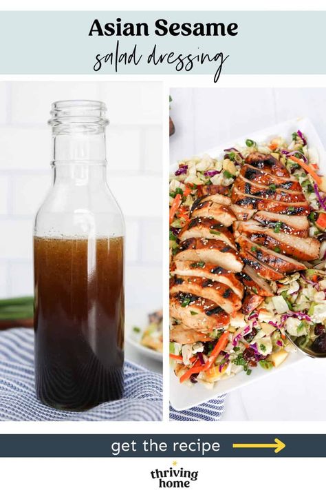 Homemade Asian Salad Dressing, Asian Dressing For Salad, Chinese Salad Dressing Recipe, Asian Sesame Dressing Recipe, Asian Vinaigrette Dressings, Korean Salad Dressing Recipe, Asian Sesame Salad Dressing, Korean Salad Dressing, Easy Asian Salad Dressing