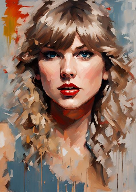 Austin Vibes, Taylor Swift Portrait, Taylor Swift Painting, Iconic Portraits, Paper Portrait, Senior Thesis, Art Portrait Painting, Dynamic Painting, Eras Outfits