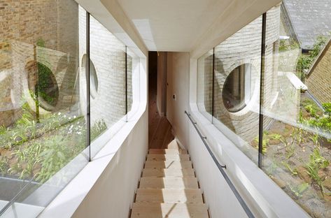 At Home With - Alex Michaelis Glass Bridge, Porthole Window, Front Courtyard, Palace Garden, Standing Bath, Curved Walls, Curved Staircase, Perfect Family, Roof Light