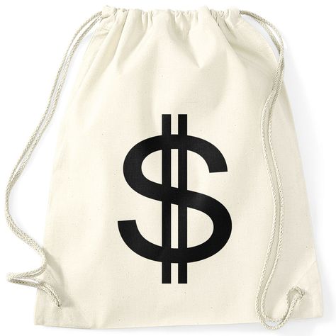 Turnbeutel Dollar Zeichen Symbol Money Bag Geldsack Moonworks® Money Bag, Laundry Bag, Drawstring Backpack, Special Features, Backpacks, Money, Quick Saves