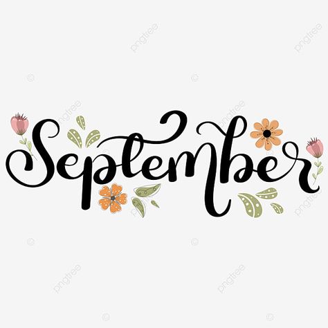 September Word Art, September Hand Lettering, Hello September Month, September Clipart, September Lettering, September Kalender, September Design, September Month, About Me Template