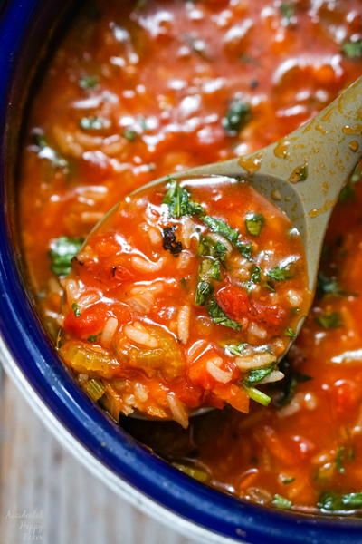 Tomato Rice Soup, Butter Bean Soup, Slow Cooker Broccoli, Rice Soup Recipes, Meatless Meal, Leftovers Soup, Tomato Rice, Meatless Main Dishes, Tomato Soup Recipes