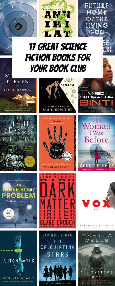 Your book club will love these sci-fi picks! Sci Fi Books Reading Lists, Sci Fi Book Recommendations, Sci Fi Books To Read, Mom Hobbies, Best Sci Fi Books, Scifi Books, Sci Fi Book, Cards For Men, Sci Fi Novels