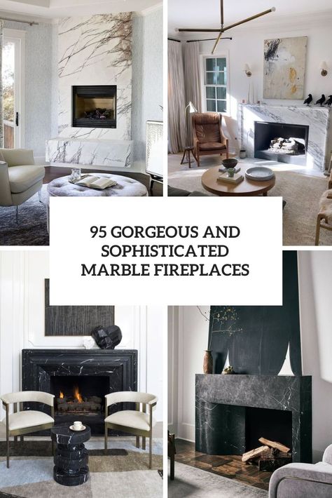 Picture of gorgeous and sophisticated marble fireplaces Fireplace And Cabinets, Marble Fireplace Ideas, Grey Marble Fireplace, Marble Fireplace Mantle, Modern Chic Living Room, Bedroom Marble, Monochromatic Living Room, Fireplaces And Mantels, Modern Coastal Living Room