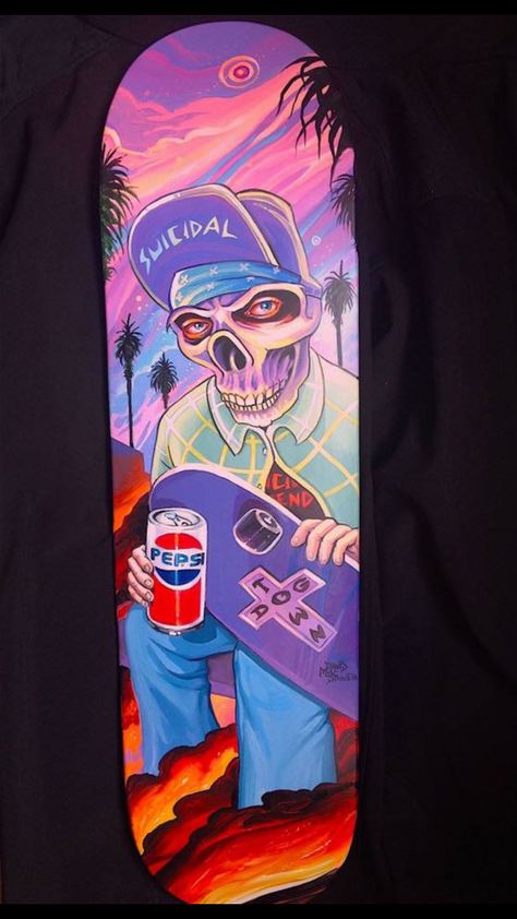 Painted Deck, Skateboard Ideas, Skateboard Graphics, Skate Boards, Old School Skateboards, Skateboard Art Design, Punk Culture, 2023 Art, Deck Paint