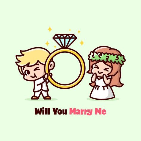 Cute marriege couple brings a big ring w... | Premium Vector #Freepik #vector #wedding #heart #party #love Valentines Social Media, Valentine's Day Illustration, Propose Ring, Day Illustration, Heart Party, Big Ring, Love Frames, Valentines Sale, Valentines Day Greetings