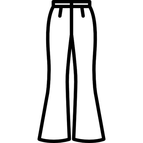 Flare Pants free vector icon designed by Freepik How To Draw Flare Pants, Clothes Png Bottoms, Pant Drawing, Png Bottoms, How To Draw Pants, Clothes Icon, Pants Drawing, String Art Templates, Fashion Vector